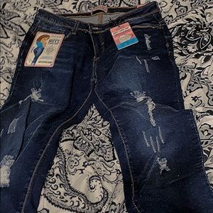 Wax jean skinny ripped jean
